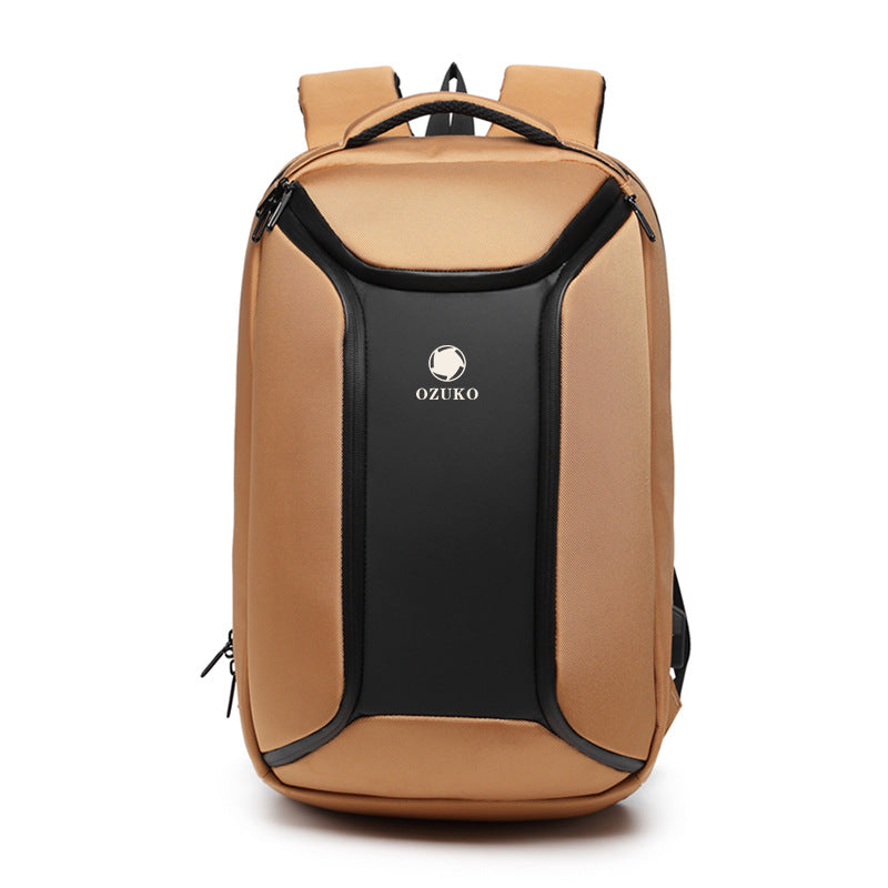 ozuko new men's business backpack student multi-functional computer backpack usb waterproof Korean style backpack