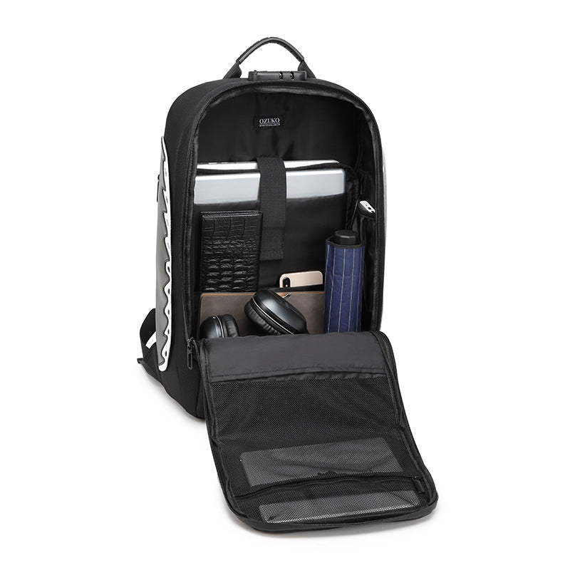 ozuko new business computer bag usb waterproof anti-theft men's backpack outdoor leisure student school bag