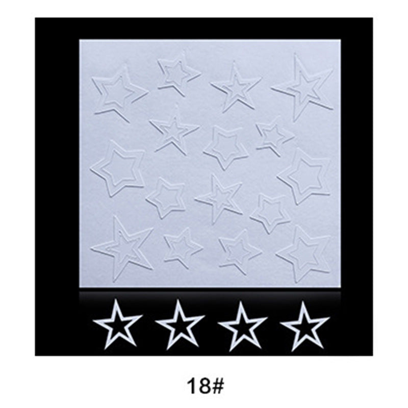 Manicure French Nail Paper Nail Art Smile Line French Nail Stickers Hot Selling 24 Smile Stickers