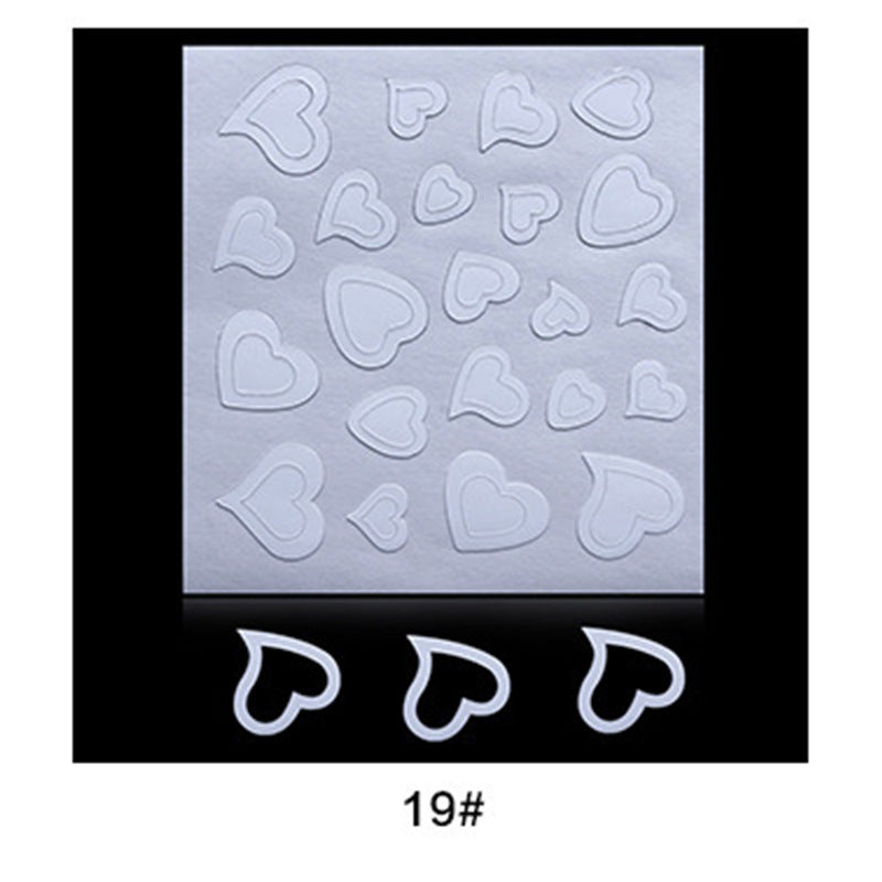 Manicure French Nail Paper Nail Art Smile Line French Nail Stickers Hot Selling 24 Smile Stickers