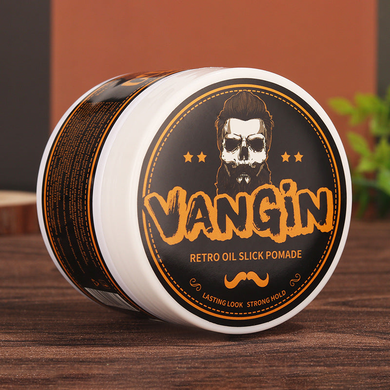 Factory direct sales skull retro head oil hair wax big back head oil head cream hair mud moisturizing styling for men