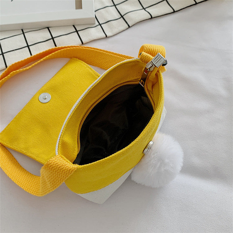 Duck butt bag 2020 new trendy summer girly canvas crossbody bag ins cute literary shoulder bag