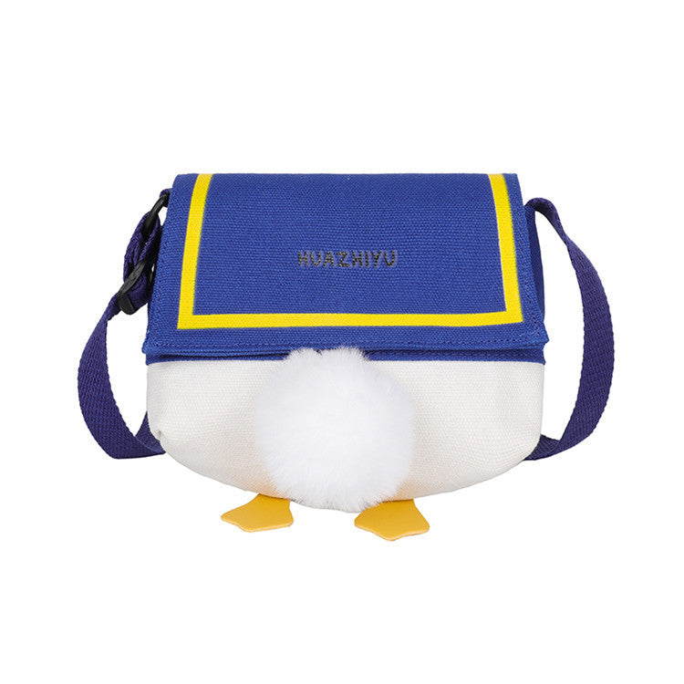 Duck butt bag 2020 new trendy summer girly canvas crossbody bag ins cute literary shoulder bag