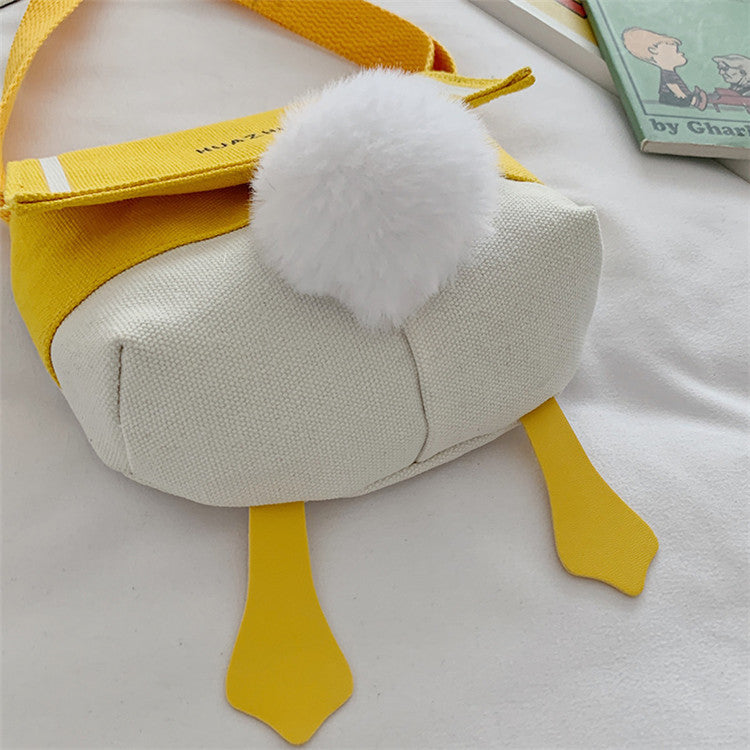 Duck butt bag 2020 new trendy summer girly canvas crossbody bag ins cute literary shoulder bag