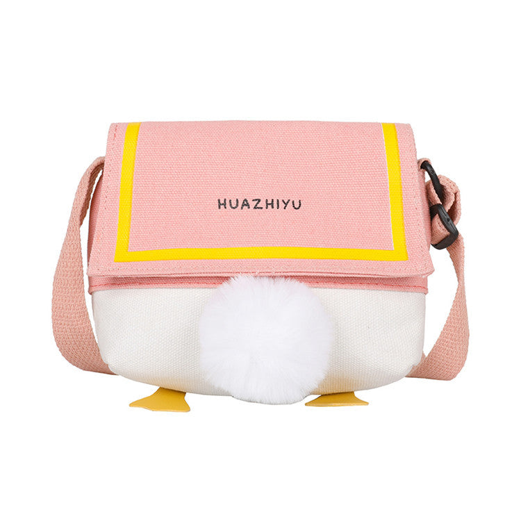 Duck butt bag 2020 new trendy summer girly canvas crossbody bag ins cute literary shoulder bag
