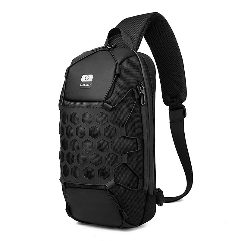 ozuko new usb chest bag sports multi-functional shoulder bag password lock anti-theft men's shoulder crossbody bag one piece drop shipping