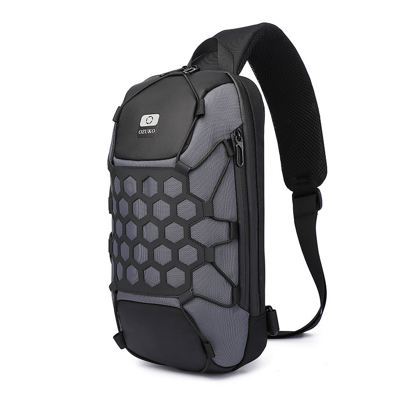 ozuko new usb chest bag sports multi-functional shoulder bag password lock anti-theft men's shoulder crossbody bag one piece drop shipping