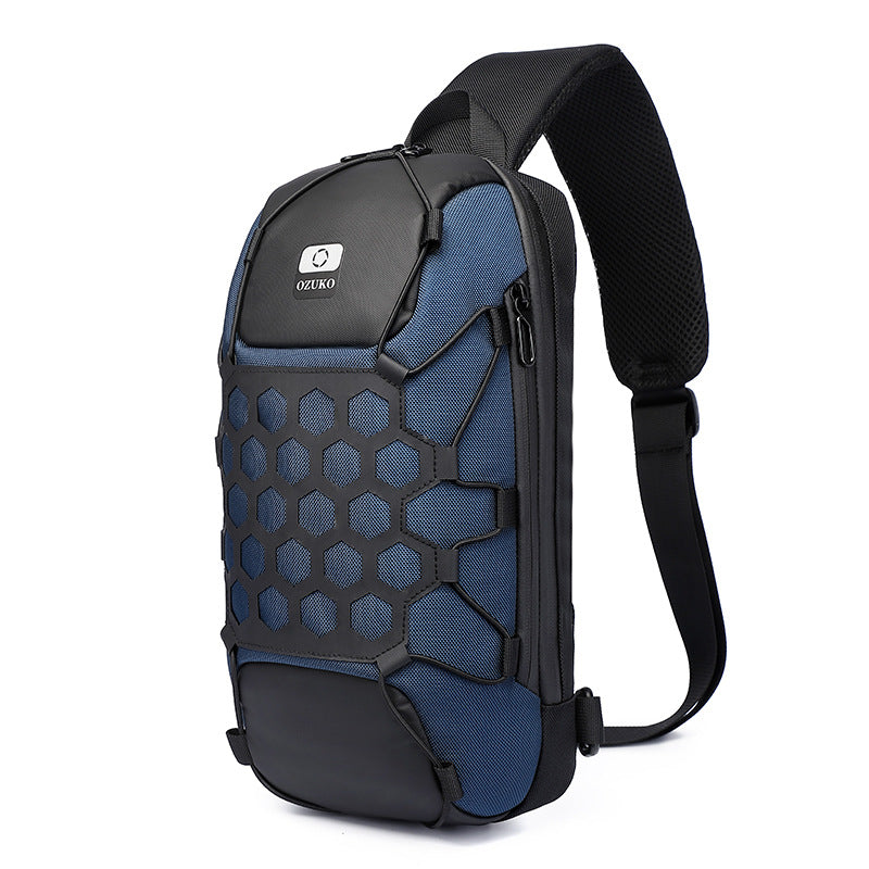ozuko new usb chest bag sports multi-functional shoulder bag password lock anti-theft men's shoulder crossbody bag one piece drop shipping