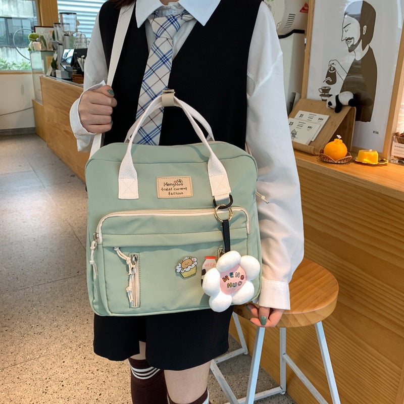 ins flower handbag forest girl student versatile crossbody bag 2023 new trendy internet celebrity backpack backpack