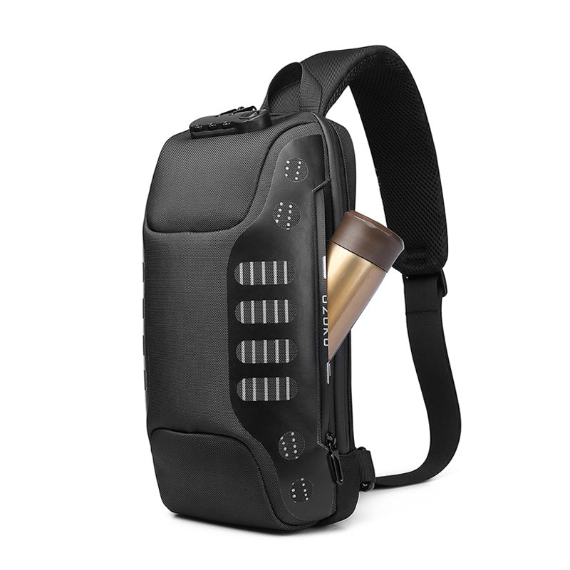 ozuko new waterproof men's chest bag trendy fashion cross-shoulder bag men's sports trendy brand business chest bag wholesale