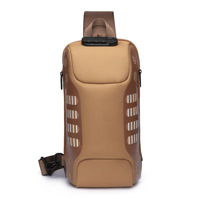 ozuko new waterproof men's chest bag trendy fashion cross-shoulder bag men's sports trendy brand business chest bag wholesale
