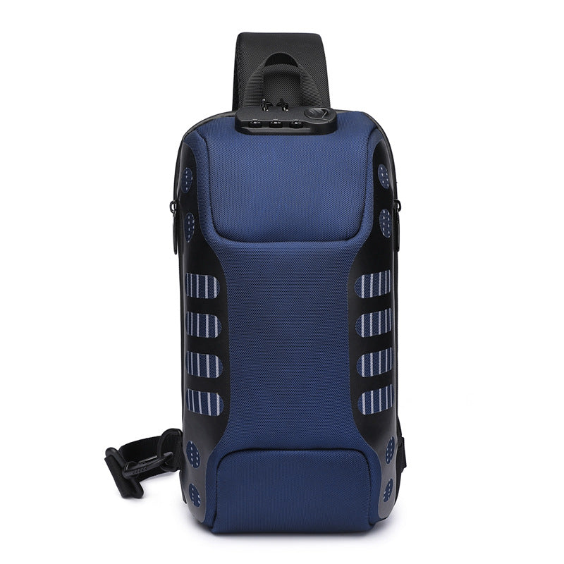 ozuko new waterproof men's chest bag trendy fashion cross-shoulder bag men's sports trendy brand business chest bag wholesale