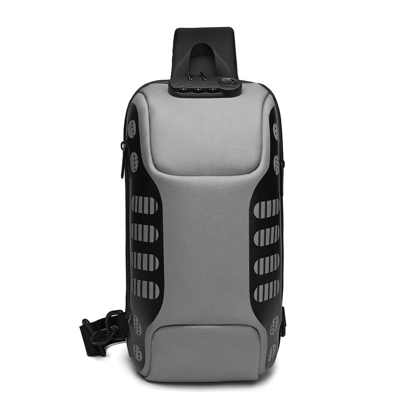 ozuko new waterproof men's chest bag trendy fashion cross-shoulder bag men's sports trendy brand business chest bag wholesale