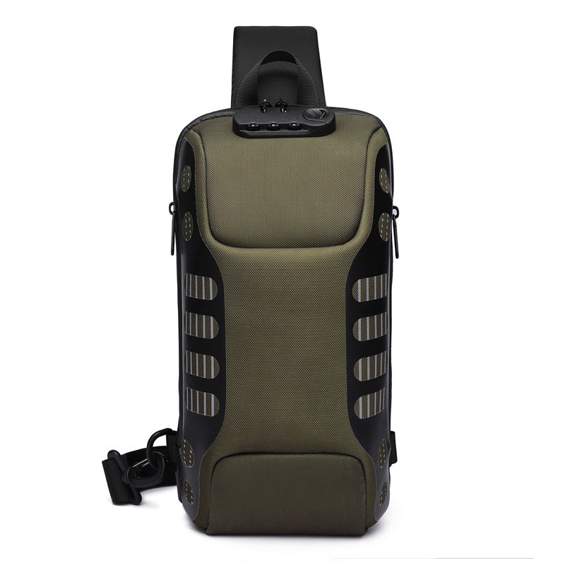 ozuko new waterproof men's chest bag trendy fashion cross-shoulder bag men's sports trendy brand business chest bag wholesale