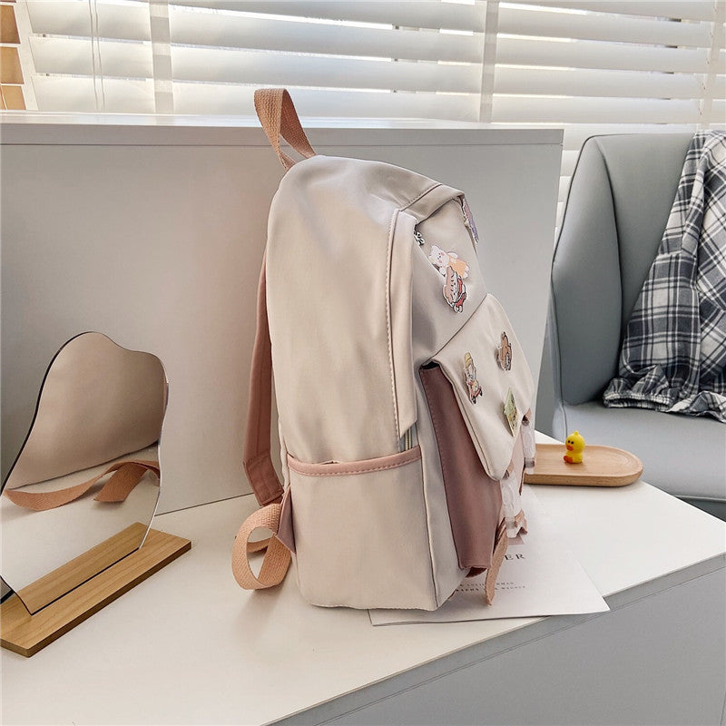 Schoolbag female Korean version Harajuku ulzzang high school student backpack ins style Japanese style junior high school student backpack