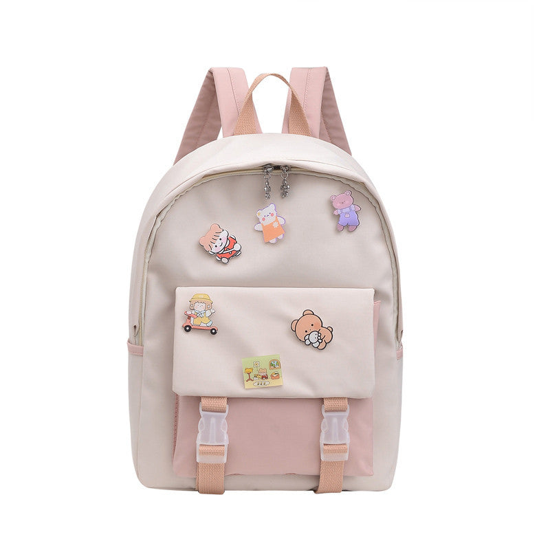 Schoolbag female Korean version Harajuku ulzzang high school student backpack ins style Japanese style junior high school student backpack