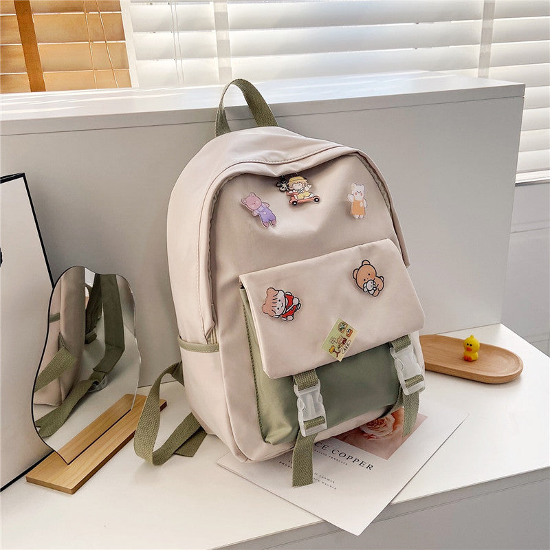 Schoolbag female Korean version Harajuku ulzzang high school student backpack ins style Japanese style junior high school student backpack