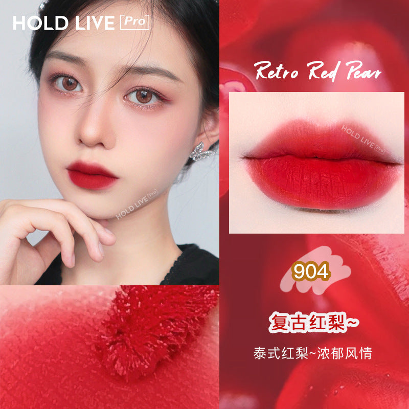 HOLD LIVE Dreamy Mist Candy Paper Lip Glaze Velvet Matte Lipstick Gold Flash Transparent Jelly Lip Gloss
