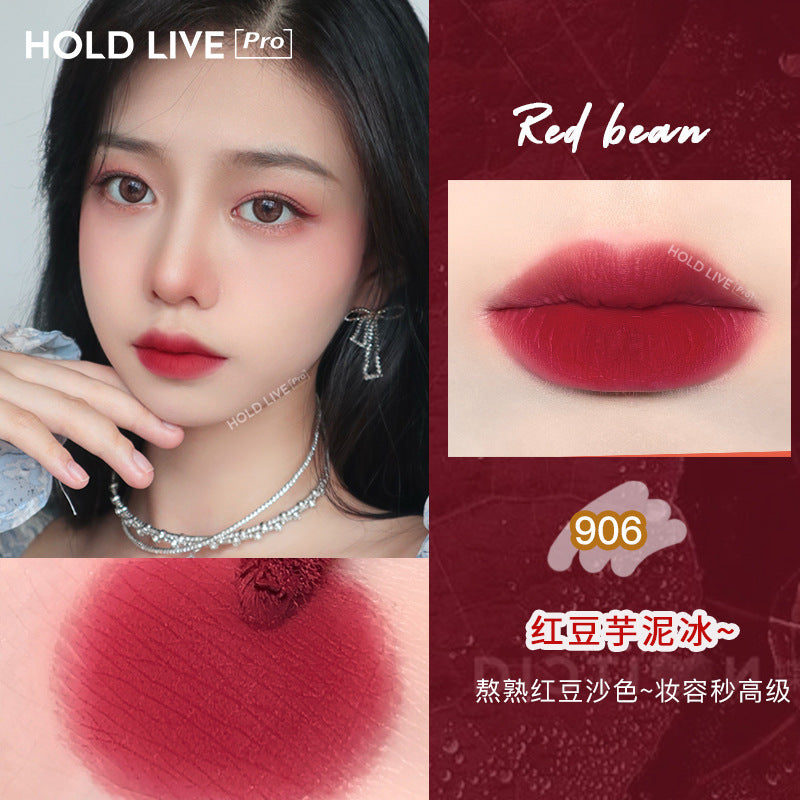 HOLD LIVE Dreamy Mist Candy Paper Lip Glaze Velvet Matte Lipstick Gold Flash Transparent Jelly Lip Gloss
