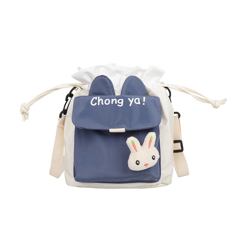 Cute little bag for women 2020 new trendy ins cartoon bucket bag literary student canvas bag single shoulder crossbody bag