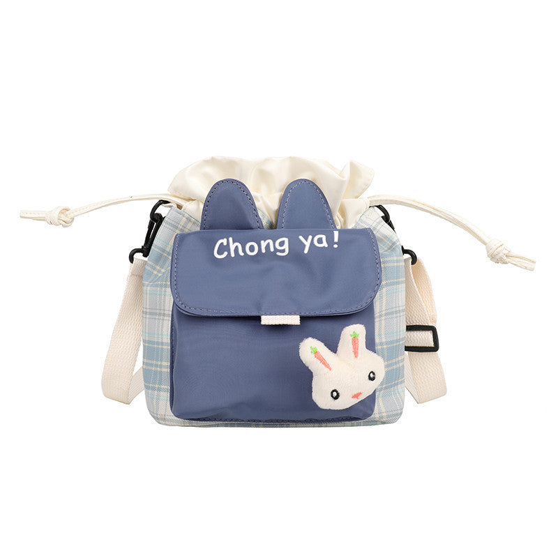 Cute little bag for women 2020 new trendy ins cartoon bucket bag literary student canvas bag single shoulder crossbody bag