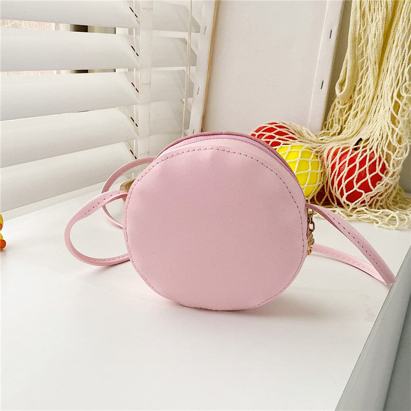Girls' cute cross-body bag, little princess girl's personalized stylish donut bag, baby trendy children's internet celebrity bag