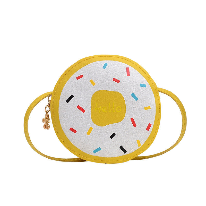 Girls' cute cross-body bag, little princess girl's personalized stylish donut bag, baby trendy children's internet celebrity bag