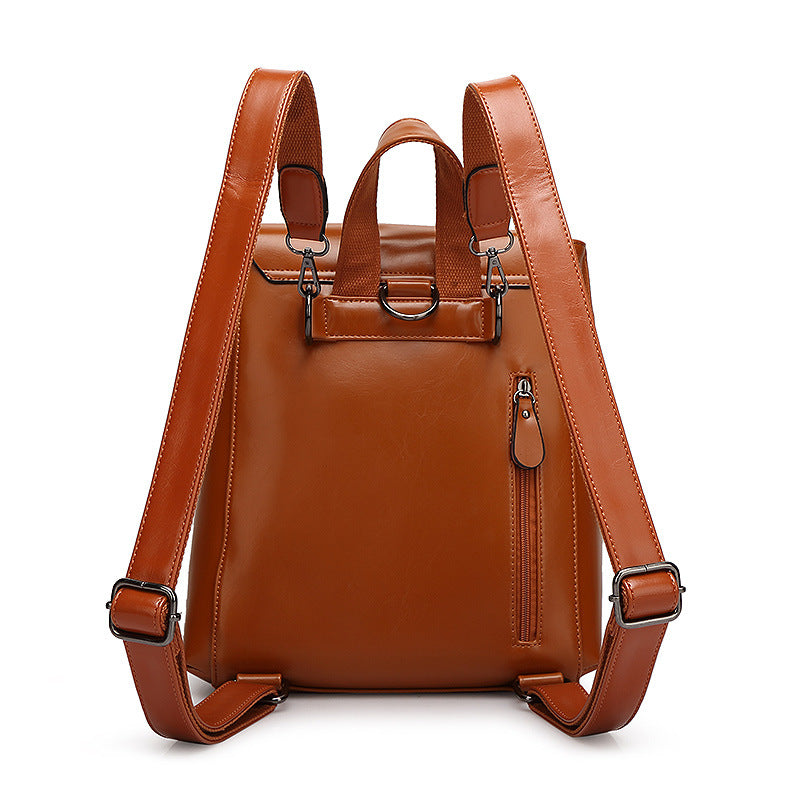 2023 new pu backpack women's bag Korean version trendy fashion casual easy-to-wear backpack women's bag wholesale dropshipping