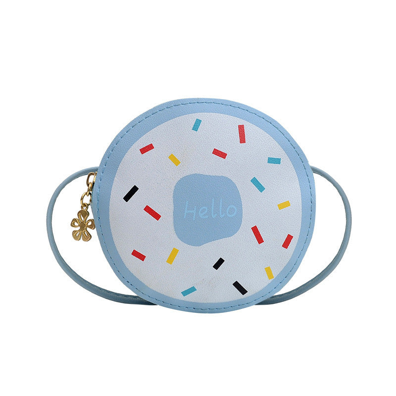 Girls' cute cross-body bag, little princess girl's personalized stylish donut bag, baby trendy children's internet celebrity bag