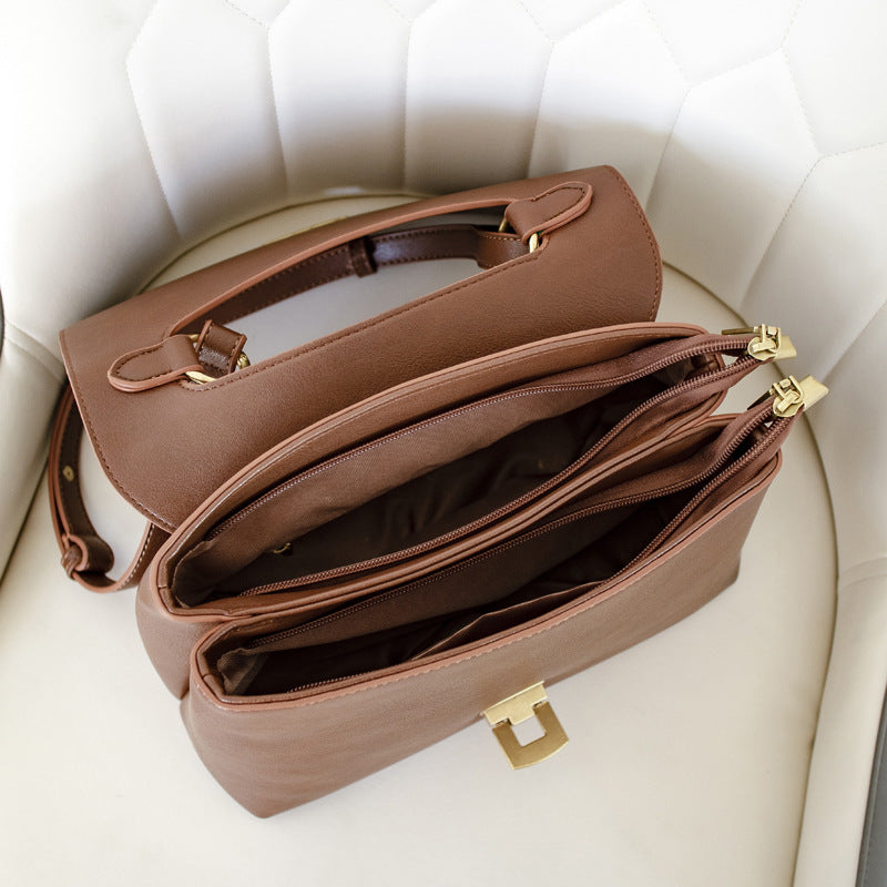 Fashion cross-body small bag women's color matching handbag casual fashion shoulder bag 2023 spring new small square bag
