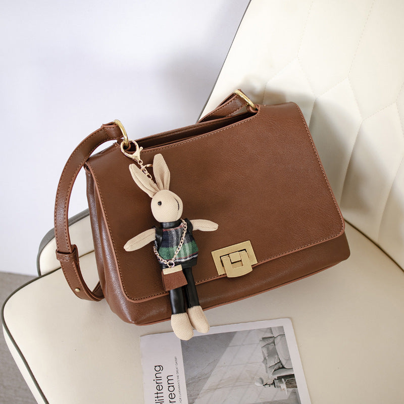 Fashion cross-body small bag women's color matching handbag casual fashion shoulder bag 2023 spring new small square bag