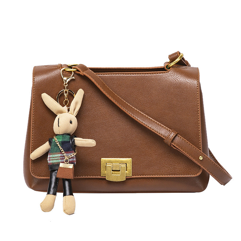 Fashion cross-body small bag women's color matching handbag casual fashion shoulder bag 2023 spring new small square bag