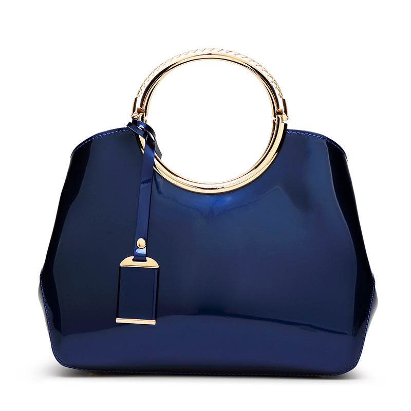 Foreign trade wholesale glossy patent leather bag shoulder bridal bag 2023 new women's bag European and American style glossy handbag