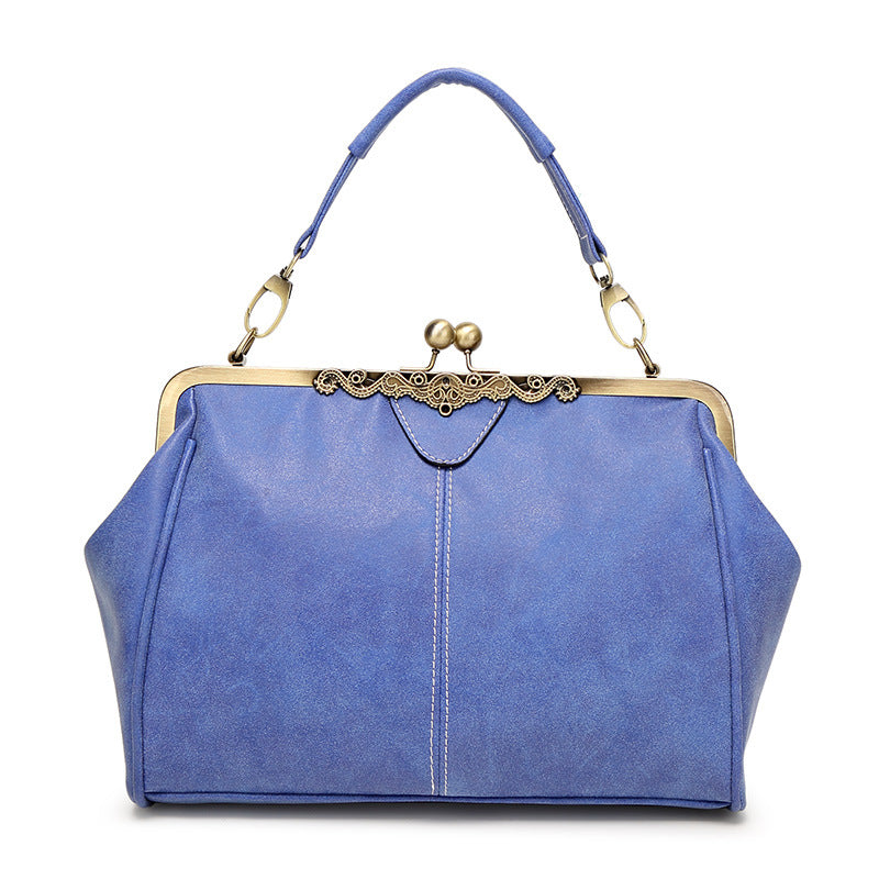 2023 Spring and Summer New Women's Bags Hand-held Shoulder Crossbody Women's Bag Matte Leather Clip Bag British Retro Messenger Bag