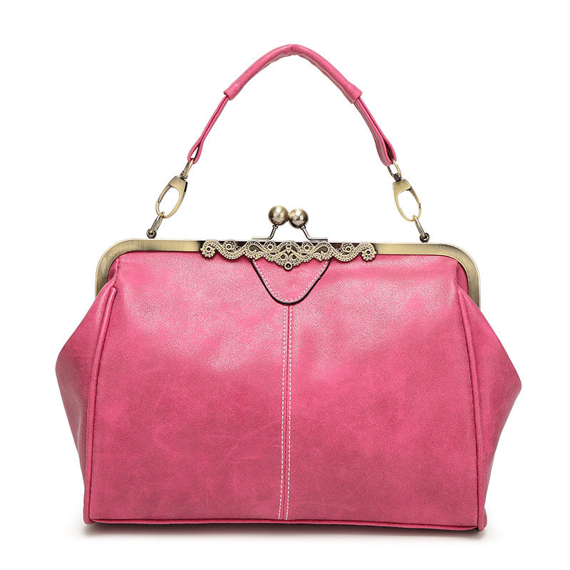 2023 Spring and Summer New Women's Bags Hand-held Shoulder Crossbody Women's Bag Matte Leather Clip Bag British Retro Messenger Bag