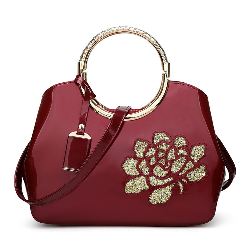 2023 New Fashion Patent Leather Handbag Women's Bag Glossy Women's Bag Shoulder Crossbody Bag Factory Direct Supply Wholesale Bags