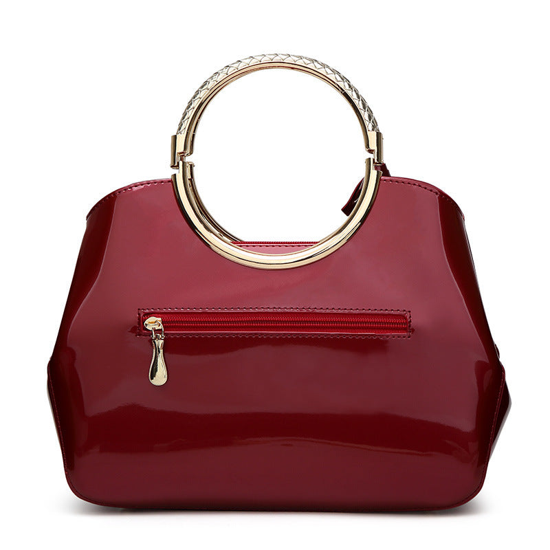 2023 New Fashion Patent Leather Handbag Women's Bag Glossy Women's Bag Shoulder Crossbody Bag Factory Direct Supply Wholesale Bags