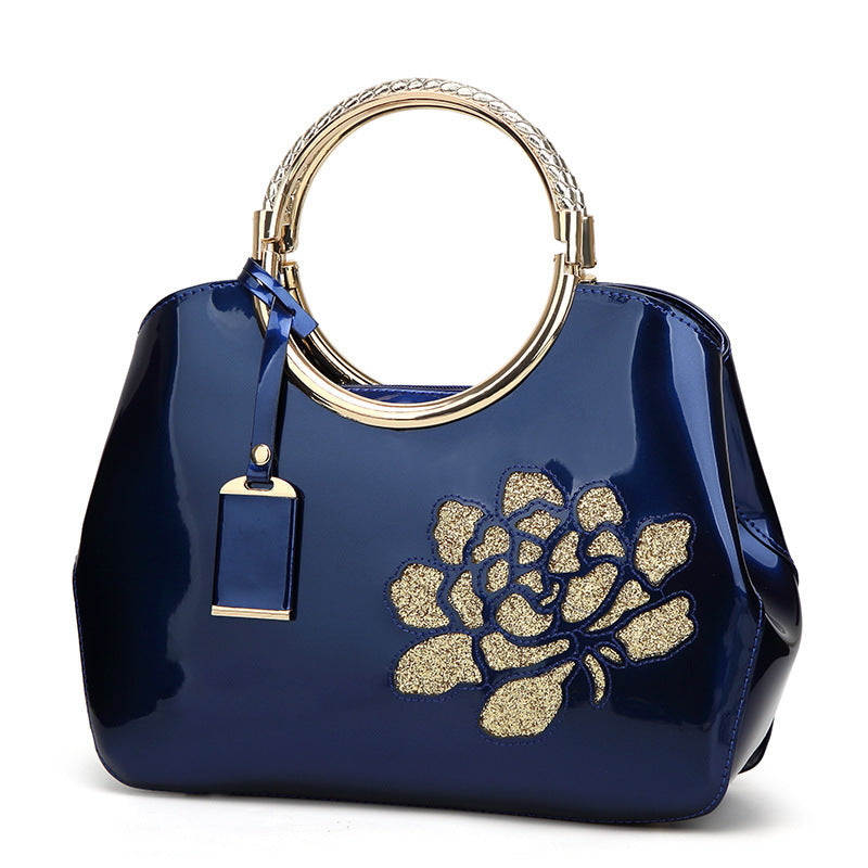 2023 New Fashion Patent Leather Handbag Women's Bag Glossy Women's Bag Shoulder Crossbody Bag Factory Direct Supply Wholesale Bags