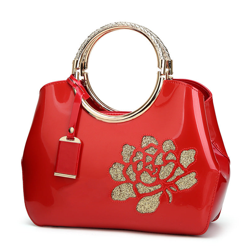 2023 New Fashion Patent Leather Handbag Women's Bag Glossy Women's Bag Shoulder Crossbody Bag Factory Direct Supply Wholesale Bags