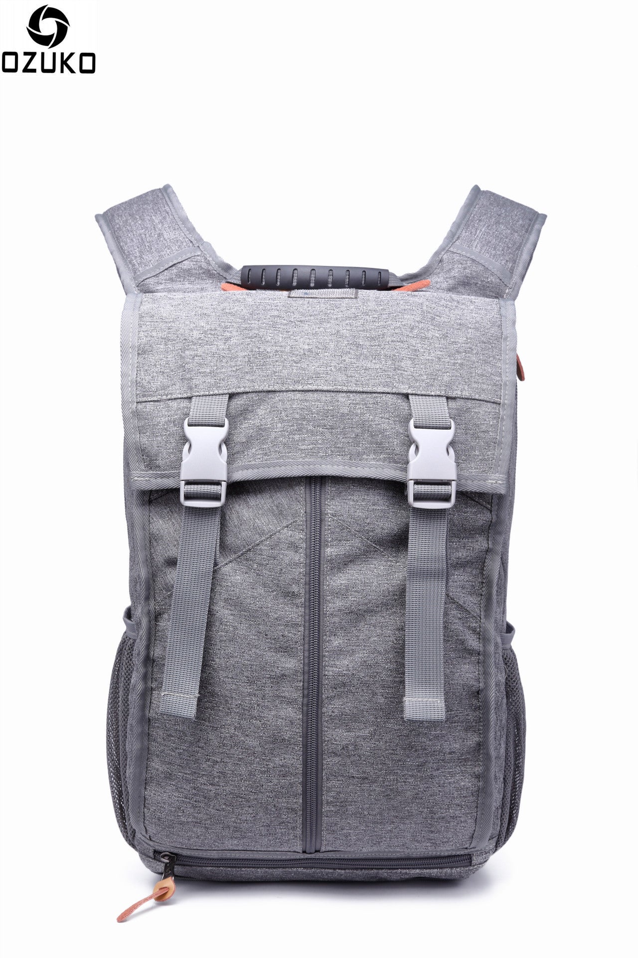 Ozuko New Backpack Male Student Backpack Oxford Cloth Waterproof Casual Large Capacity Computer Bag Logo