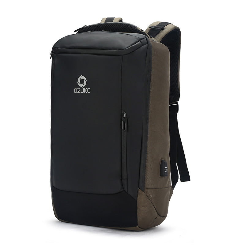 ozuko new business backpack men's outdoor multi-functional travel bag cross-border waterproof 17-inch computer backpack