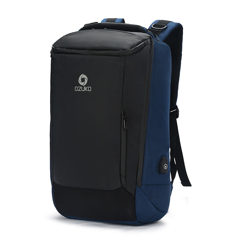 ozuko new business backpack men's outdoor multi-functional travel bag cross-border waterproof 17-inch computer backpack