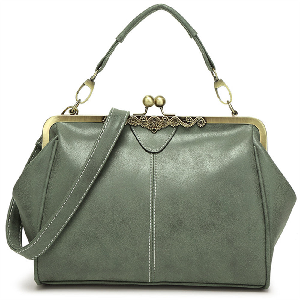 2023 Spring and Summer New Women's Bags Hand-held Shoulder Crossbody Women's Bag Matte Leather Clip Bag British Retro Messenger Bag