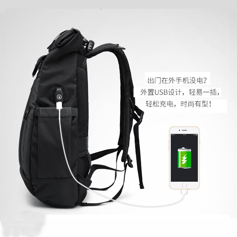 ozuko Korean style student backpack business travel laptop backpack outdoor leisure waterproof backpack for men