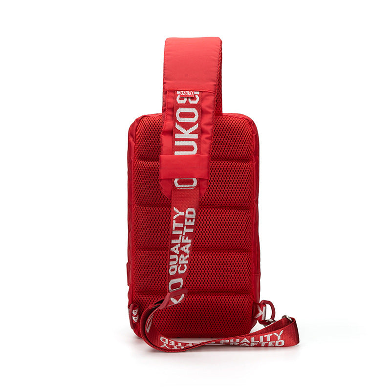 ozuko new student shoulder bag trendy brand men's and women's crossbody bag Korean style sports trendy chest bag mini crossbody bag