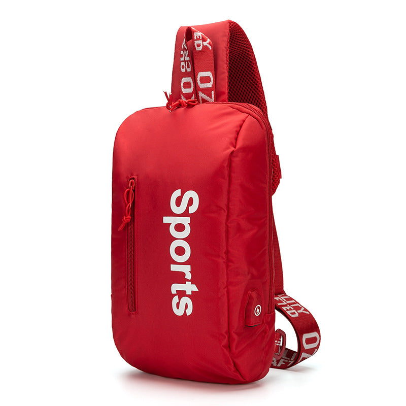 ozuko new student shoulder bag trendy brand men's and women's crossbody bag Korean style sports trendy chest bag mini crossbody bag