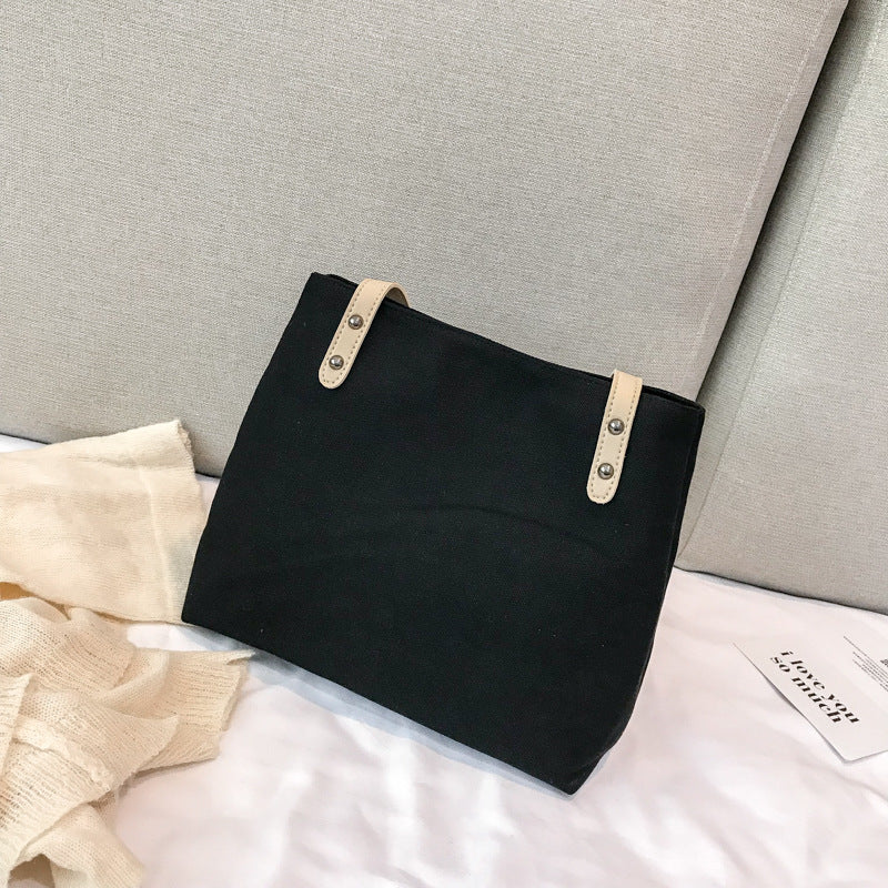 Bags for women 2020 winter new large-capacity tote bag Korean version student class shoulder bag portable canvas bag trendy