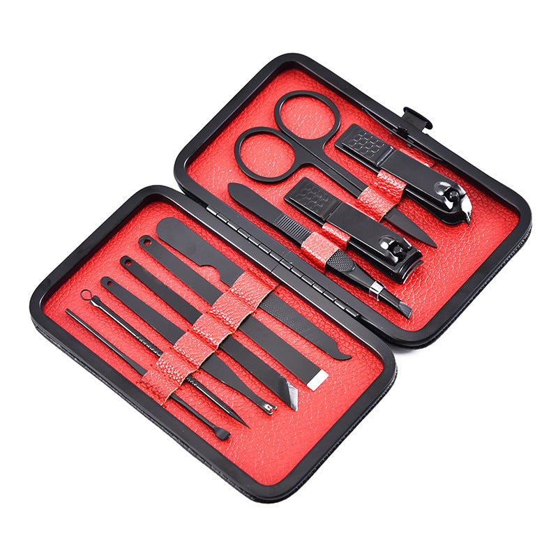 Manufacturer wholesale nail clipper set stainless steel 10 piece set manicure beauty manicure tools nail clipper set