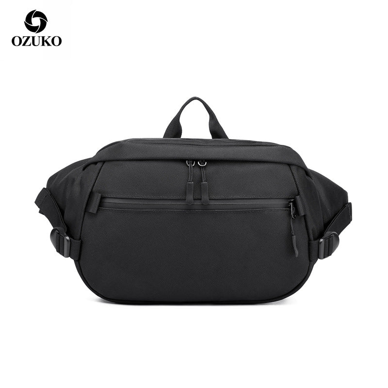 ozuko new waist bag multi-functional large-capacity waist bag men's sports waterproof Oxford cloth single shoulder crossbody bag for men