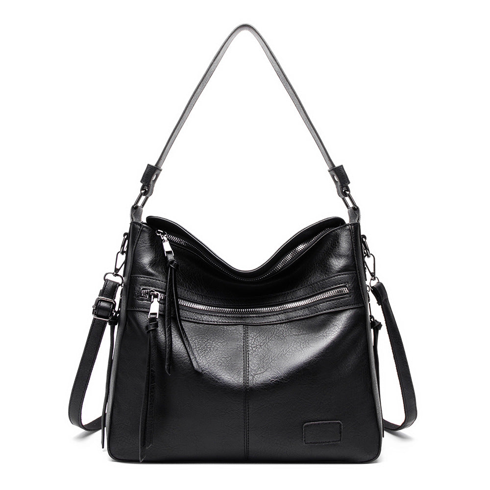 Cross-border bags, women's large-capacity tote bags, European and American simple portable shoulder bags, fashionable cross-body large bags, one-piece drop shipping
